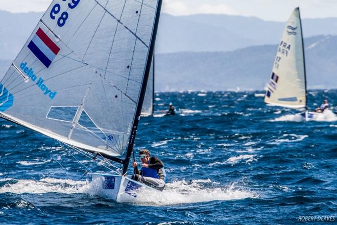 Nicholas Heiner – First full season in a Finn, the 2014 Laser World Champion is learning fast and has reached the front of the fleet faster than most expected. Can only win gold or silver. - Sailing World Cup Hyères ©  Robert Deaves